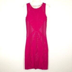 New York and Company Hot Pink Sleeveless Bodycon Stretch Dress size Small